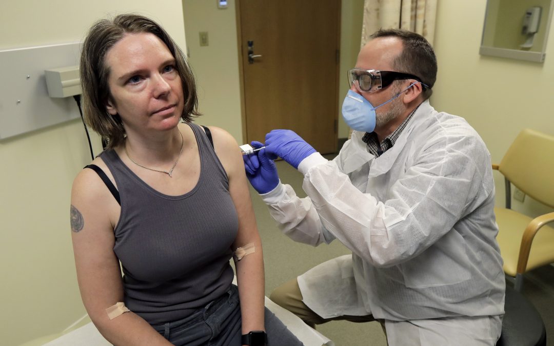 AP Exclusive: Coronavirus vaccine test opens with 1st doses