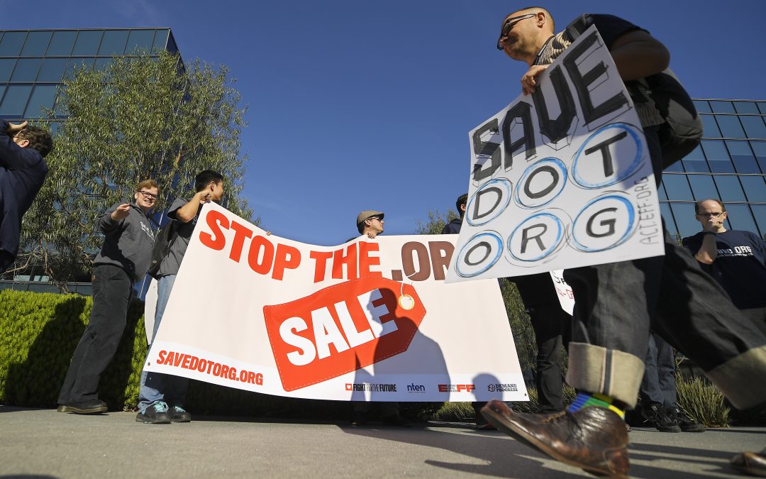 Sale of internet’s dot-org suffix nixed after protests