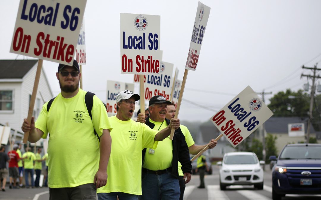 Production workers strike against major Navy shipbuilder