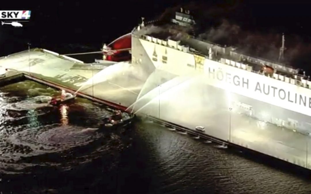 9 firefighters hospitalized in Florida after ship explosion